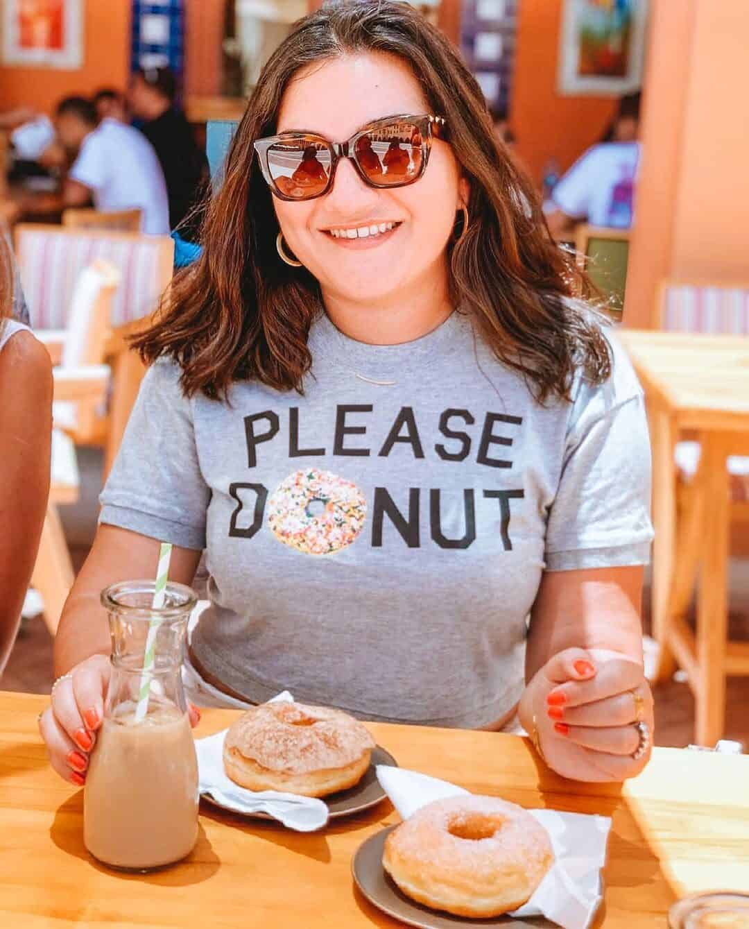 Donuts & iced coffee, inside The Bagel Tree